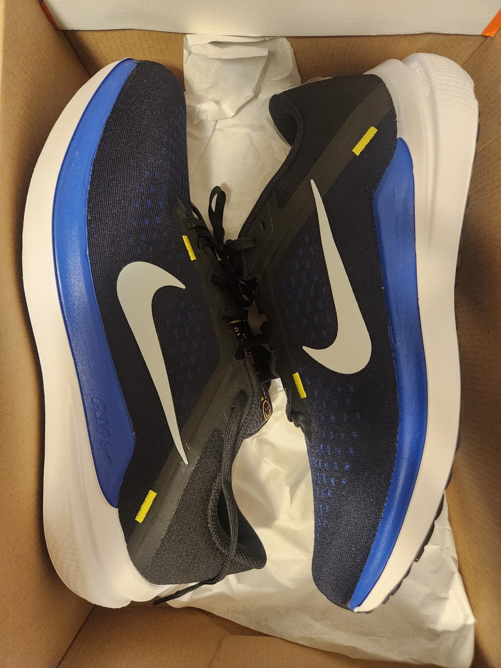 Men's Black & Blue Athletic Sneakers with White Logo